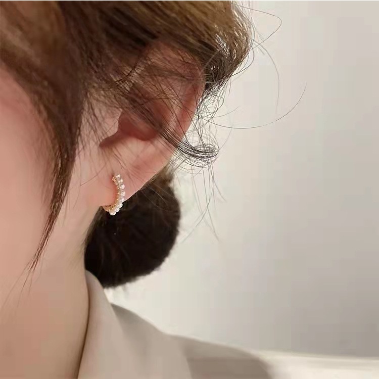 hoa tai ngọc trai nhỏ đơn giản thời trang phong cách hàn quốc