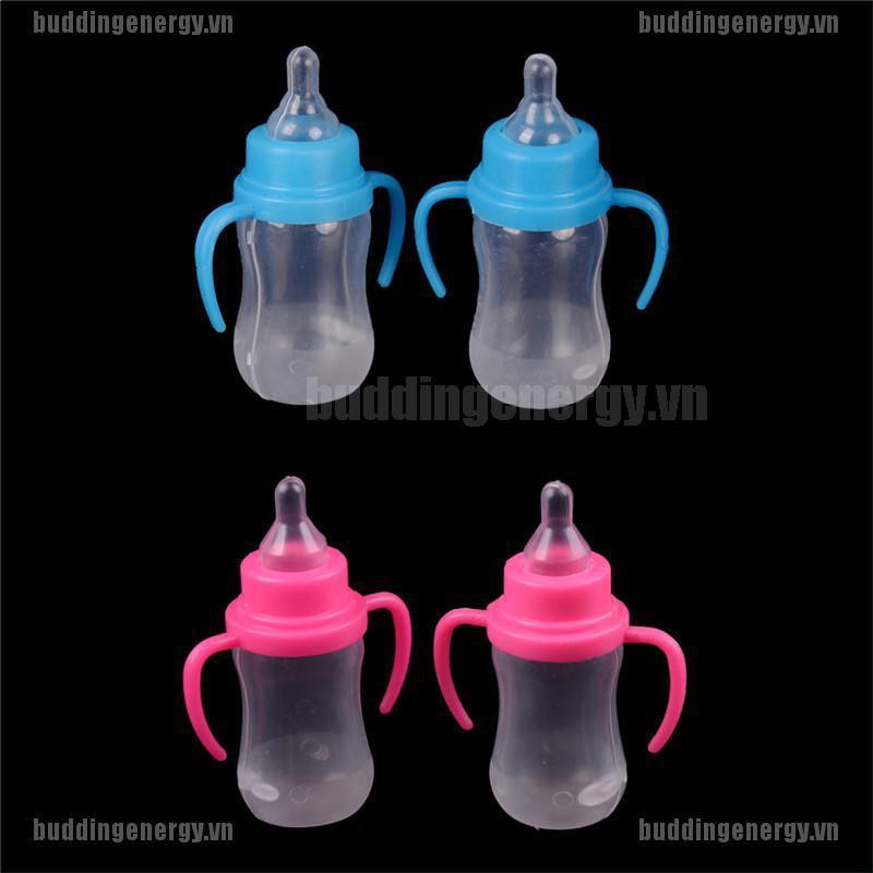 Set 2 Bình Sữa Mini Dùng Để Trang Trí Nhà Búp Bê Tiện Dụng