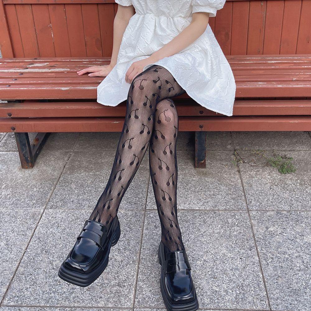 Quần Tất Lưới Xuyên Thấu Phong Cách Gothic Lolita Cho Nữ