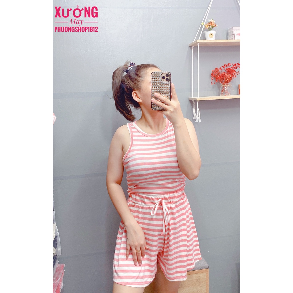 Sét Đồ Bộ Thun Sọc,Áo Ba Lỗ+Quần Xèo,Mẫu xênh ko thể thiếu cho mùa hè _Ảnh-VIDEO ] THẬT 1OO% phượng_Shop1812