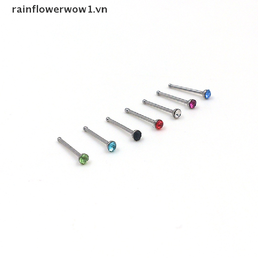 Bộ 60 Khuyên Xỏ Ngón Chân Bằng Thép Không Gỉ Đính Đá Thời Trang