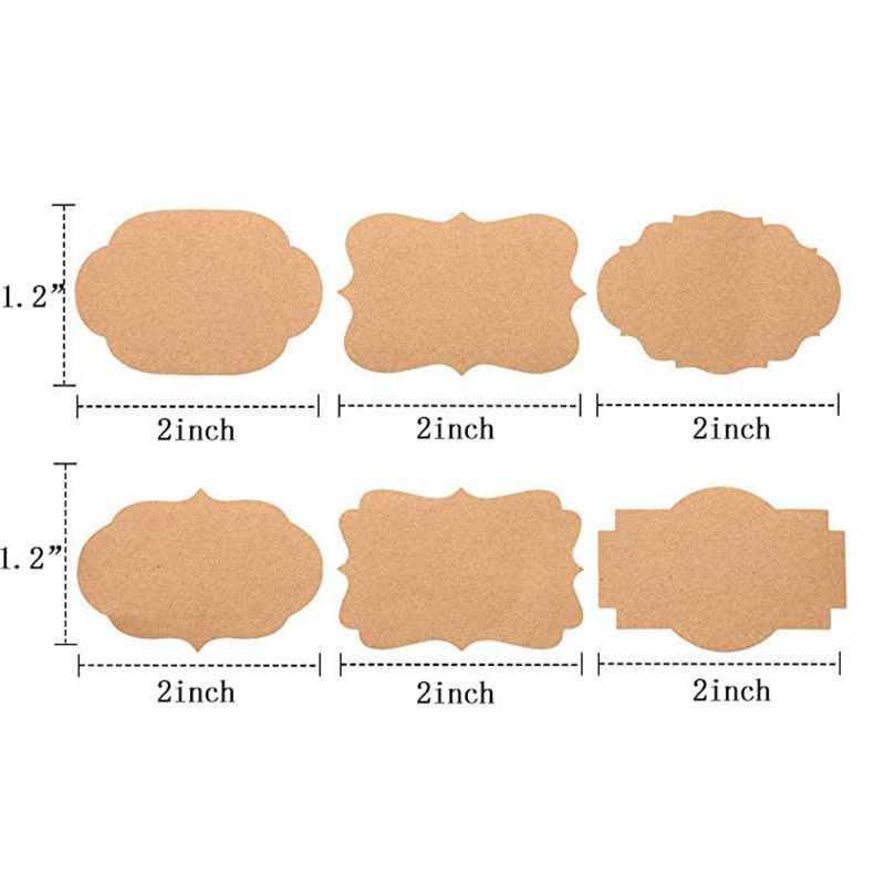 Cuộn 300 Nhãn Dán Giấy Kraft Phân Loại Bánh Nướng Tiện Dụng