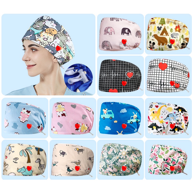 Mũ Đầu Bếp Tròn Cotton Nguyên Chất Co Giãn Tốt