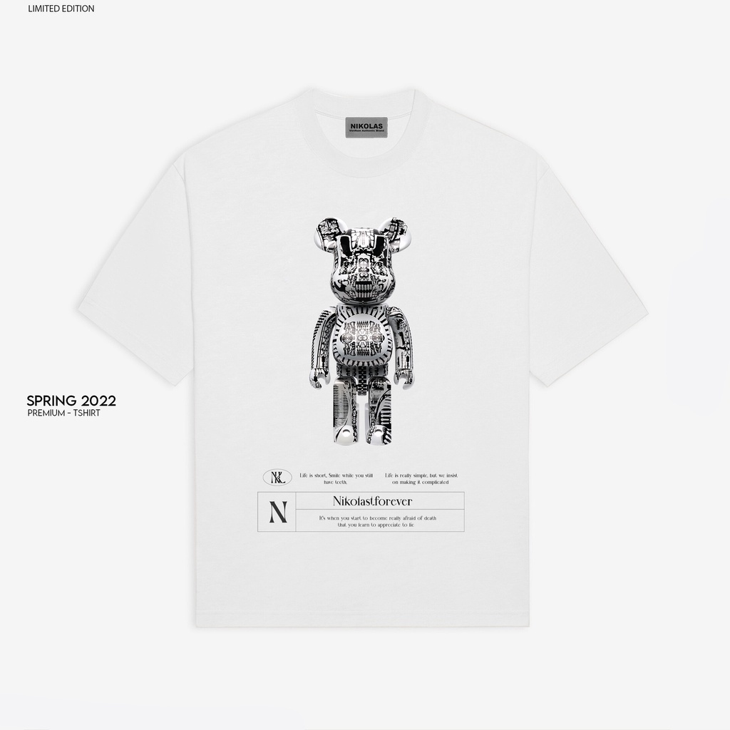 Áo thun Unisex Nikolas 100% Cotton BE@RBRICK
