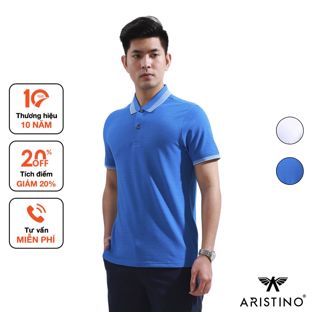 [Mã INCU20 giảm 20K đơn 150K] Áo Polo Nam Aristino APS010S8 2 Màu Trẻ Trung Lịch Lãm