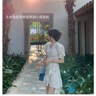 Váy Cổ Tim Tay Bồng Tiểu Thư