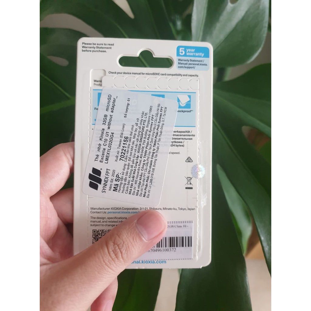 Thẻ nhớ KIOXIA 32GB Exceria microSDHC 10Mb/s - FPT phân phối - Bảo hành 5 năm