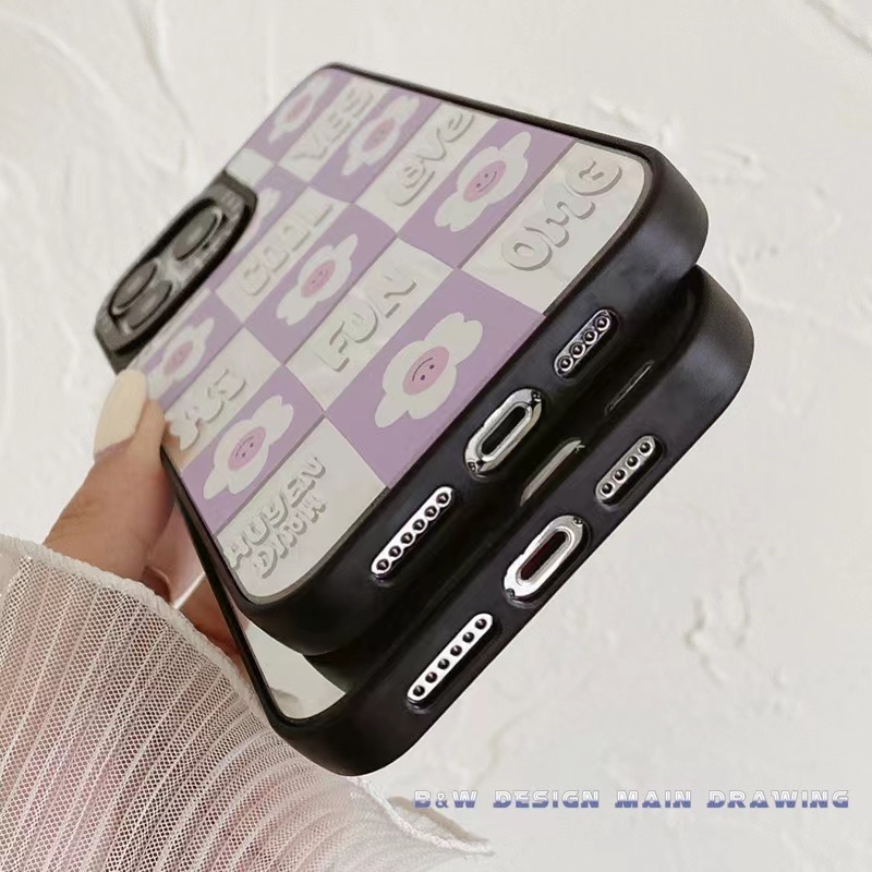 Ốp Điện Thoại Acrylic Cứng Tráng Gương Hình Hoa Cho iPhone 13 12 11 Pro MAX IX XS MAX XR i7 i8 Plus