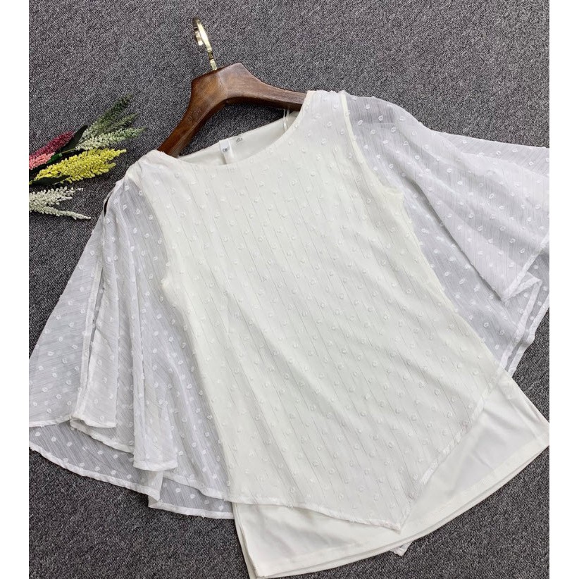 Bigsize Cô Phượng - Áo nữ kiểu cánh dơi màu trắng tiêu thư sang trọng A11 - Quà tặng mẹ và vợ