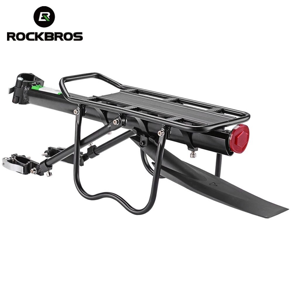 Giá để đồ ROCKBROS gắn yên sau xe đạp leo núi có tấm chắn bùn chịu tải 110-165 lb