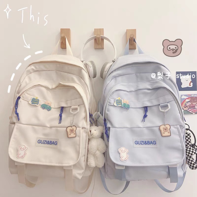 Ba lô nữ học sinh trung học ulzzang phong cách đơn giản