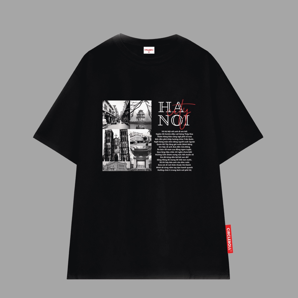 Áo Thun Unisex Localbrand Circleboll Forrm Rộng Hanoi - City Of Heritages Dành Cho Nam Nữ
