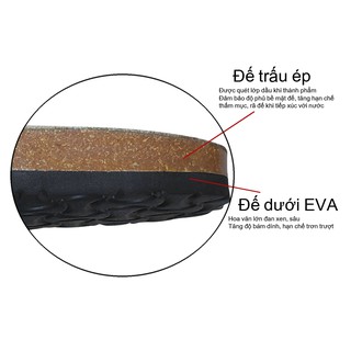 [Sandal] Giày Đế Trấu Unisex Da 2 khóa (size 35-44)