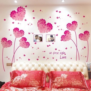 Decal dán tường, Decal trang trí phòng ngủ trái tim khung ảnh