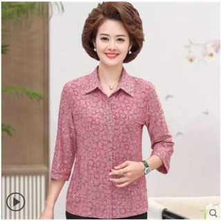 Áo sơ mi nữ trung niên cao cấp kiểu dáng sang trọng QCNP2118