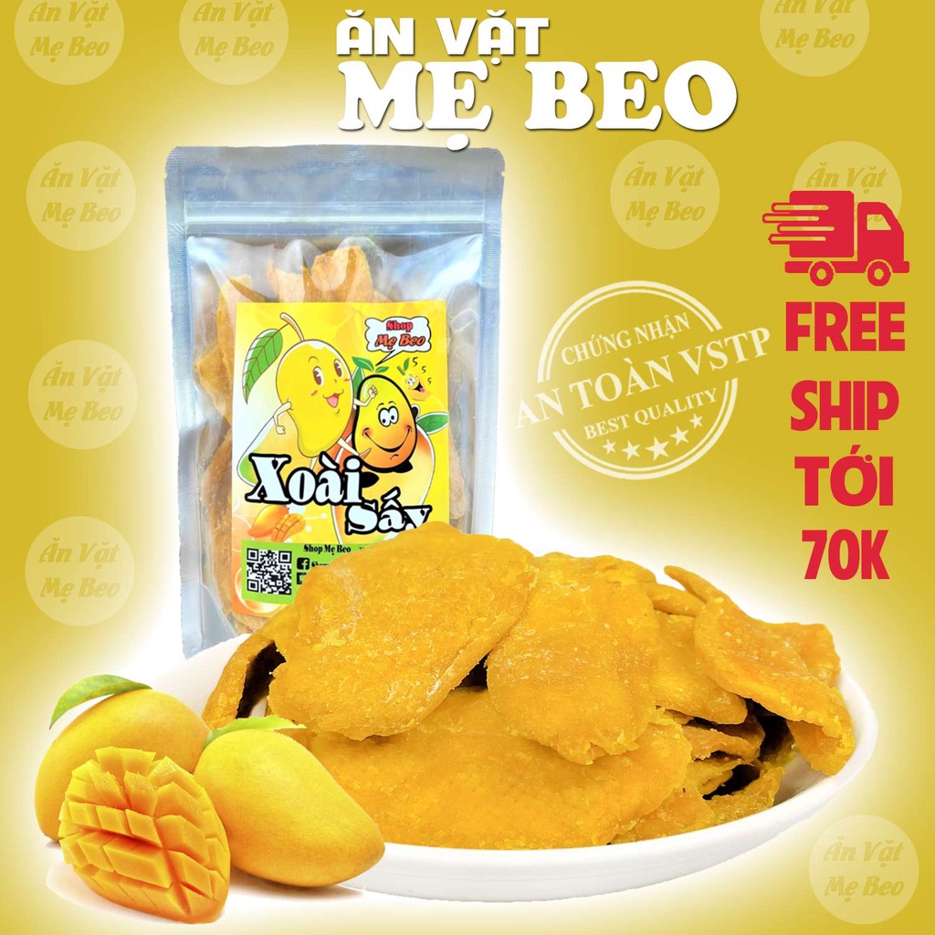 500Gr Xoài Sấy Dẻo Đà Lạt ngon ngọt Shop Mẹ Beo Túi