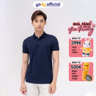 Áo Polo YODY nam chất liệu cafe bo trơn thấm hút mềm mịn APM4225