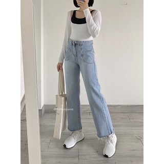 Quần Jeans Ống Suông - Ảnh Thật