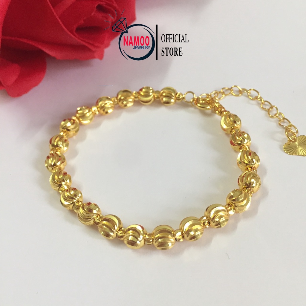 Vòng Tay Nữ, Lắc Tay Vàng Mạ 24k, Lắc Bi Bạc Nhiều Mẫu Namoo Jewelry