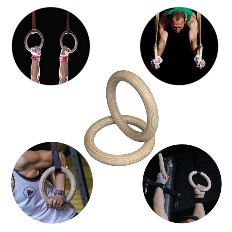 Vòng Nhẫn Bằng Gỗ Chịu Lực Tốt Hỗ Trợ Luyện Tập Gym/Thể Hình