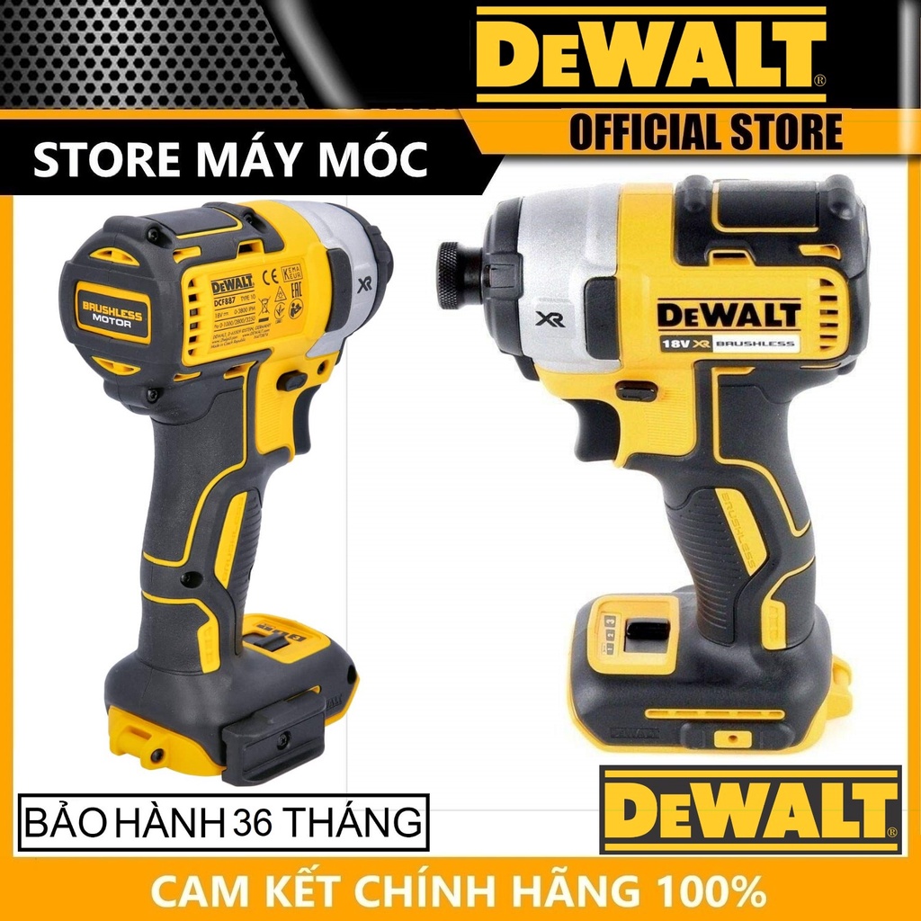 MÁY VẶN VÍT DÙNG PIN 18V DEWALT DCF887N-KR- HÀNG CHÍNH HÃNG