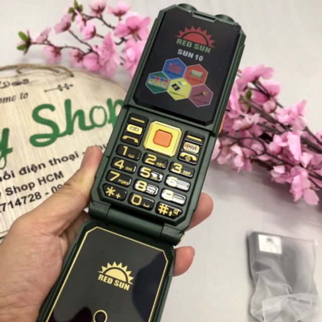 [Freeship toàn quốc từ 50k] Điện thoại 4 sim RedSun Sun 10 có chức năng giả giọng nói và sạc pin cho máy khác