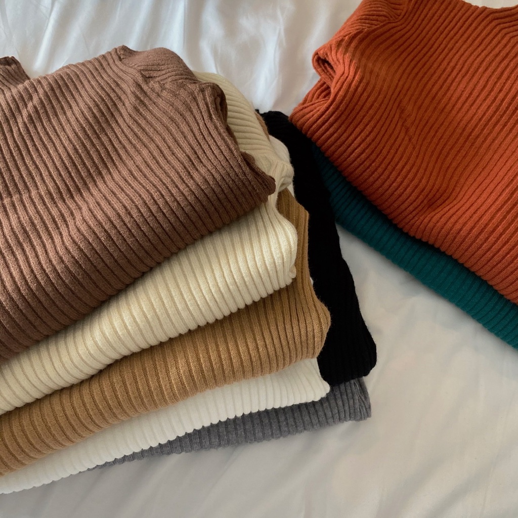 Áo len cổ lọ dài tay thời trang nữ