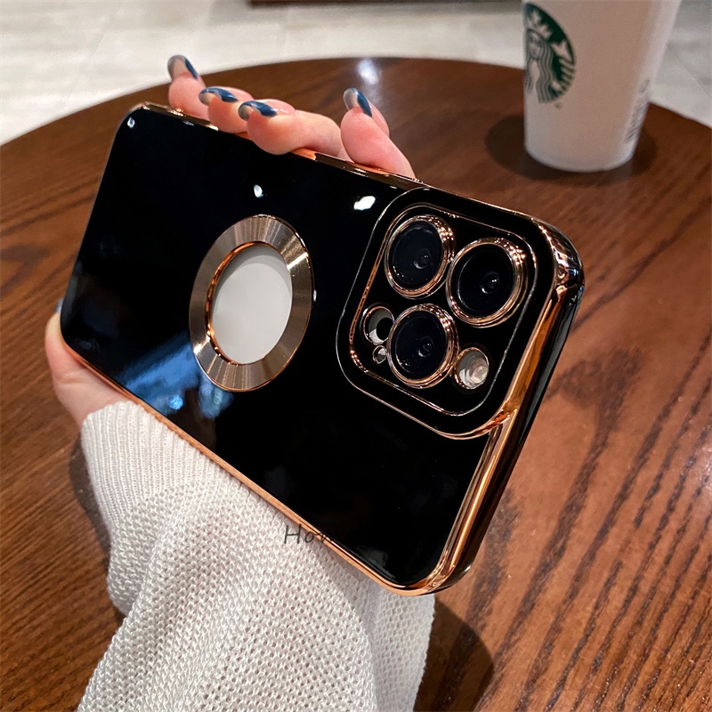 Ốp Điện Thoại Silicon Mềm Chống Sốc Có Khung Bảo Vệ Camera Cho iPhone 14 13 Pro Max 14 Plus