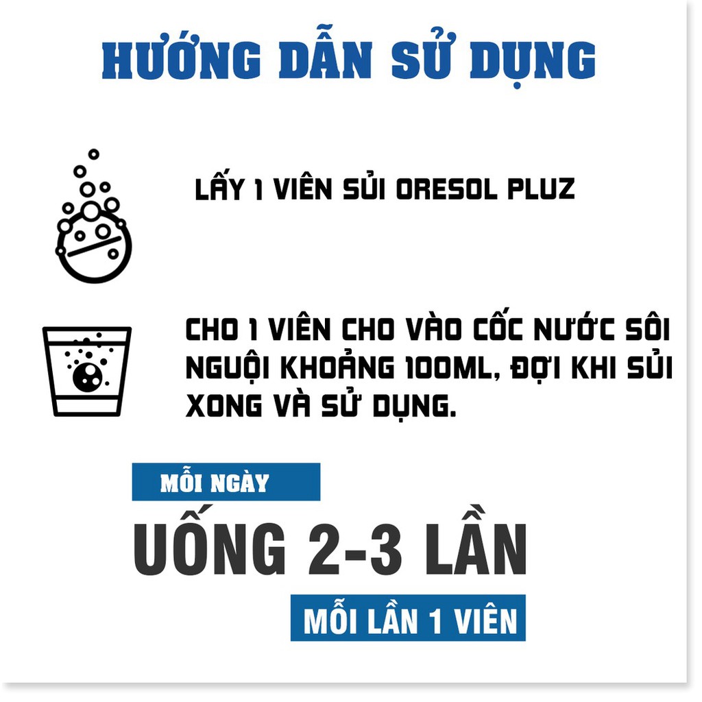 Viên sủi Oresol Pluz -Giải Khát, Bù nước và Điện giải