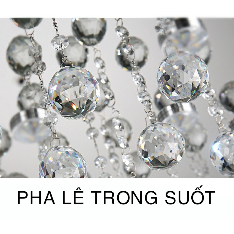 Đèn Led Ốp Trần - Đèn Áp Trần Trang Trí Pha Lê A2 3 Chế Độ Sáng Kèm Điều Khiển Từ Xa Trang Trí Phòng Khách