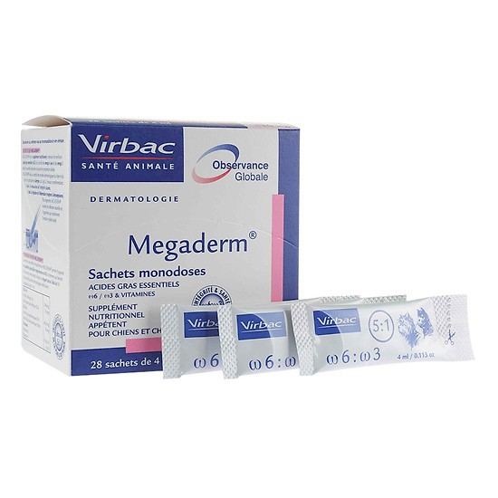 Gel Dinh Dưỡng Virbac Megaderm Giúp Mượt Lông, Da Và Giảm Ngứa Chó Mèo, Gói 4ml