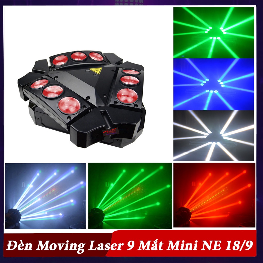 Đèn Moving head LED 9 mắt NE 18/9 Mini