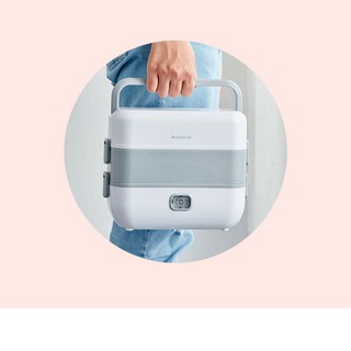Hộp đựng cơm cắm điện giữ nhiệt văn phòng 4 ngăn 2 tầng_2 ngăn 1 tầng cao cấp