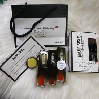 Son handmade vỏ Baby Sexyy full phụ kiện kèm son dưỡng, hộp đựng, túi giấy và thiệp chào
