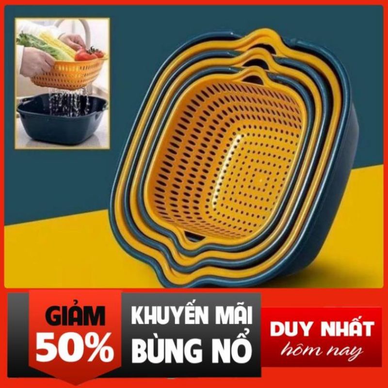 bộ 6 món rổ và thau