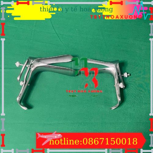 Mỏ vịt âm đạo inox loại 1 vít, 2 vít cỡ tiểu, cỡ trung dùng trong khám phụ khoa