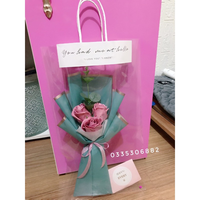 Bó Hoa Sáp 3 Bông Đẹp🌹 (Ảnh Thật 💯%)