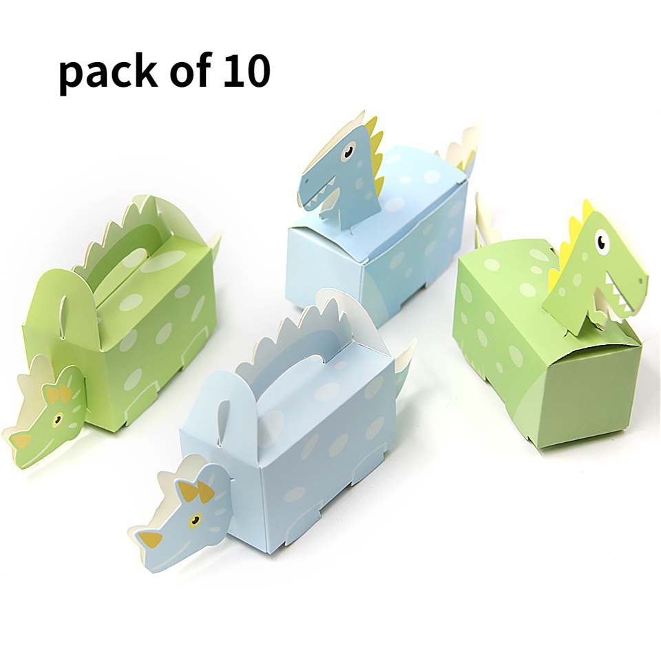 Set 10 Hộp carton Đựng Bánh Kẹo Hình Khủng Long Xinh Xắn