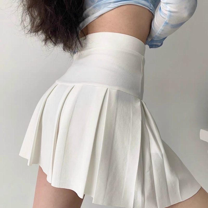 Chân váy xếp ly to, chân váy Tennis bản to dáng ngắn xoè  có lót trong 3 size S M L - Mã: 716 TV-Fashion