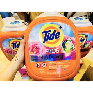 VIÊN GIẶT XẢ 4 TRONG 1 TIDE PODS 4 IN 1 DOWNY - THÙNG 104 VIÊN - USA