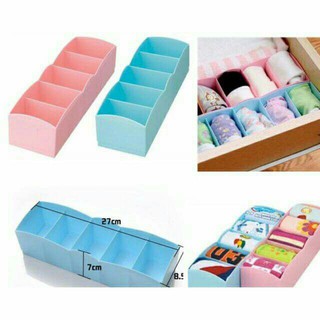 Combo 2 khay đựng đồ lót ,khay đựng vớ tất bằng nhựa siêu tiện dụng