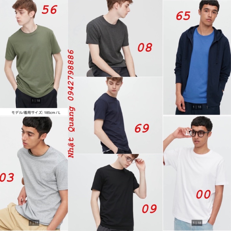 Áo phông nam uniqlo nhật auth