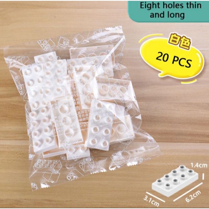 Set 20 viên gạch 2x4 1 màu duplo