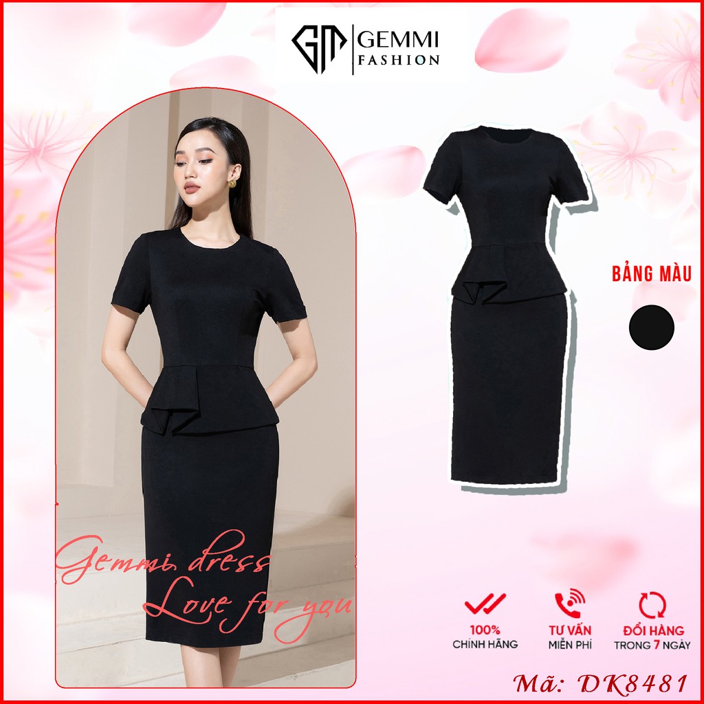 Váy, Đầm nữ thiết kế cao cấp GEMMI công sở kiểu dáng peplum - DK8481