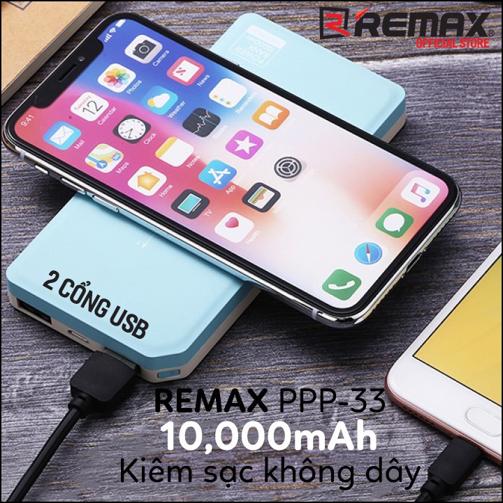 Pin Dự Phòng Kiêm Sạc Không Dây REMAX Proda PPP-33 10000mAh