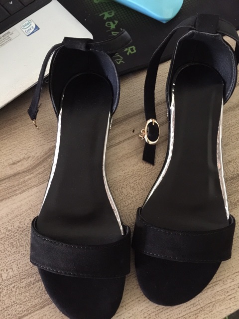 Sandal 2p đế kim loạiảnh thật