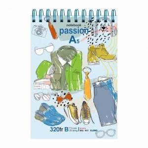Sổ kẻ ngang lò xo kép ngang KLONG A5 320 trang 70/76; MS: 941N