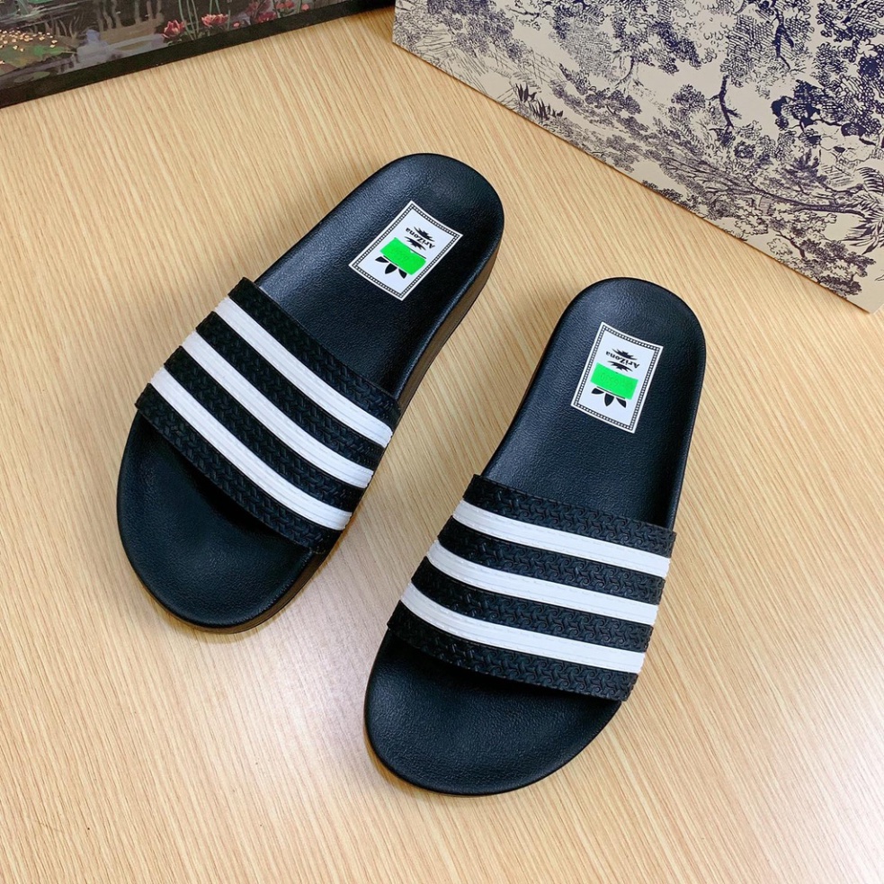 Dép nam quai ngang adidas , dép unisex thời trang đế cao su full box - Lux Store F35