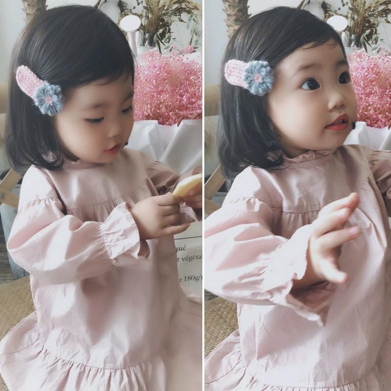 Kẹp tóc len xinh xắn cho bé gái
