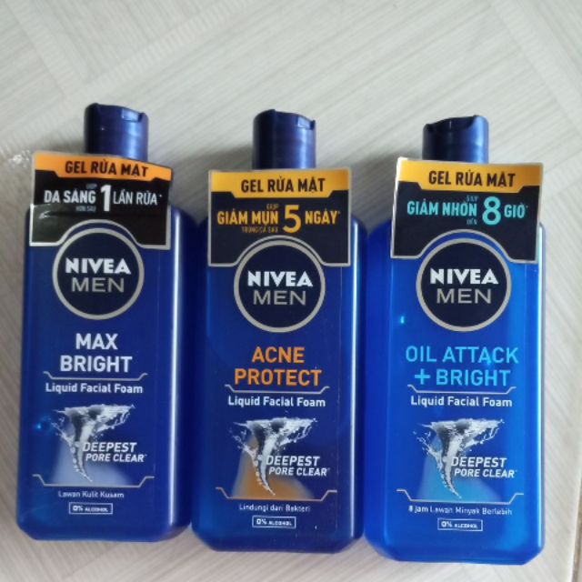 Gel rửa mặt nivea men 150ml